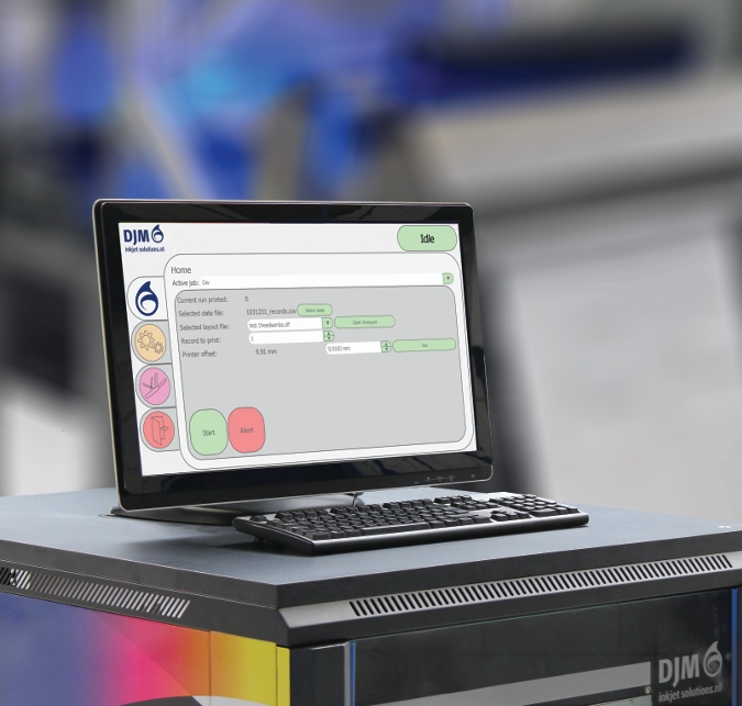 DJM OctiPus Software Controller interface for managing variable data print jobs